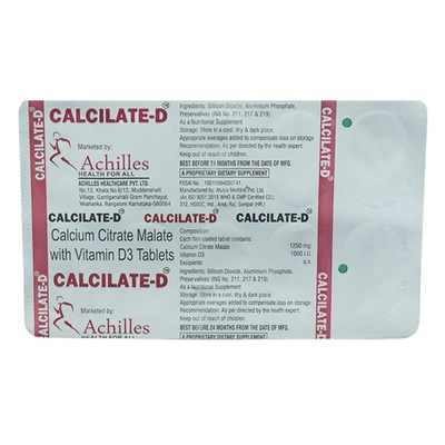 Calcilate-D Tablet 10's, Pack of 10 TABLETS