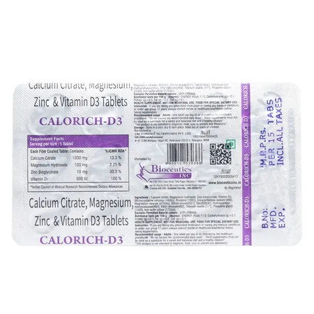 Calorich D3 Tablet 15's