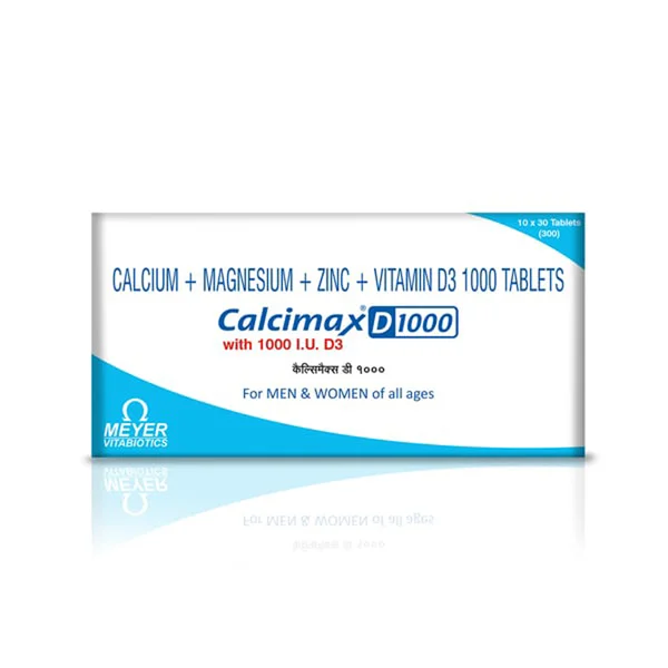 Calcimax D 1000 Tablet 30's, Pack of 30