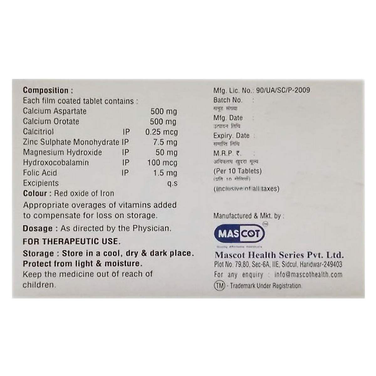 Calotate-Total Tablet 10's Price, Uses, Side Effects, Composition ...