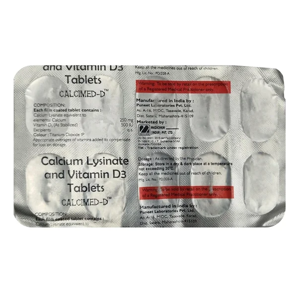 Calcimed-D Tablet 10's, Pack of 10