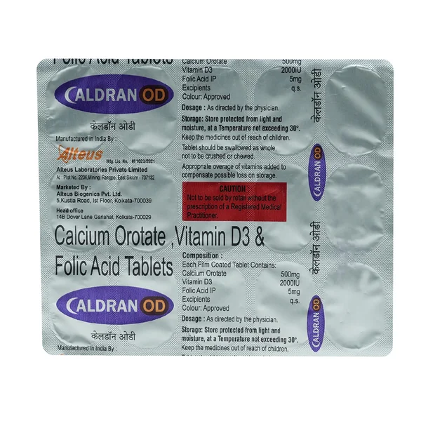 Caldran Od Tablet 15's, Pack of 15 TABLETS