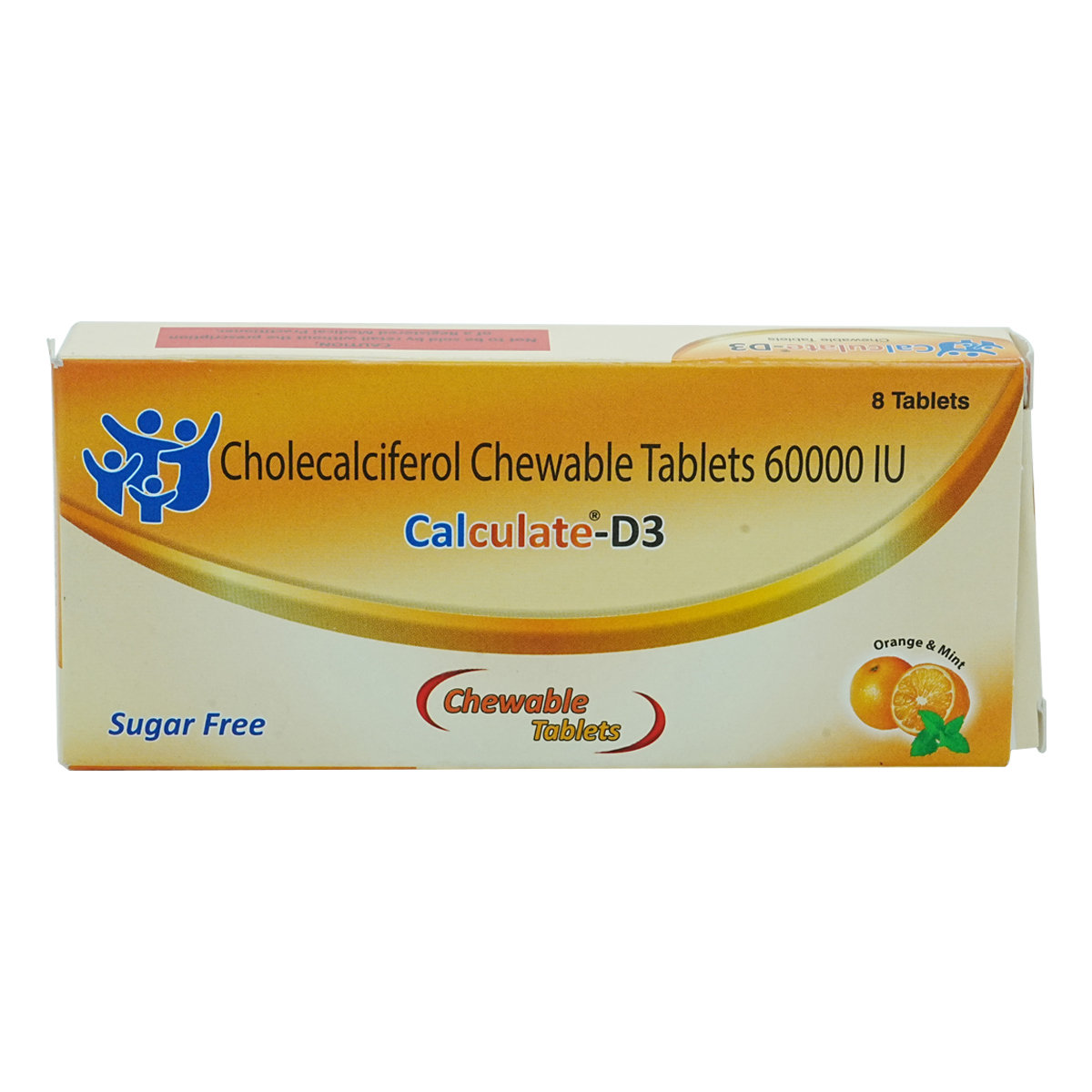 Calculate-D3 Sugar Free Orange & Mint Chewable Tablet 8's, Pack of 8 Calculate-D3 Sugar Free Orange & Mint Chewable Tablet 8's, Pack of 8