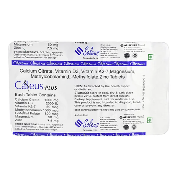 Caleus Plus Tablet 10's, Pack of 10 TABLETS