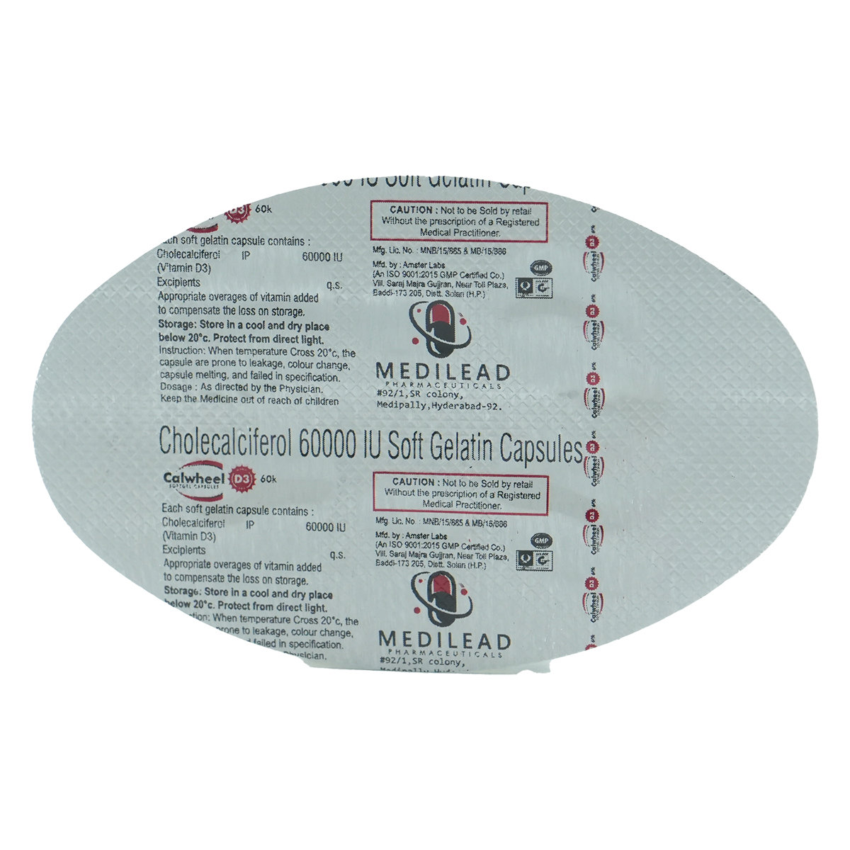 Calwheel D3 60K Softgel Capsule 4's, Pack of 4 Calwheel D3 60K Softgel Capsule 4's, Pack of 4