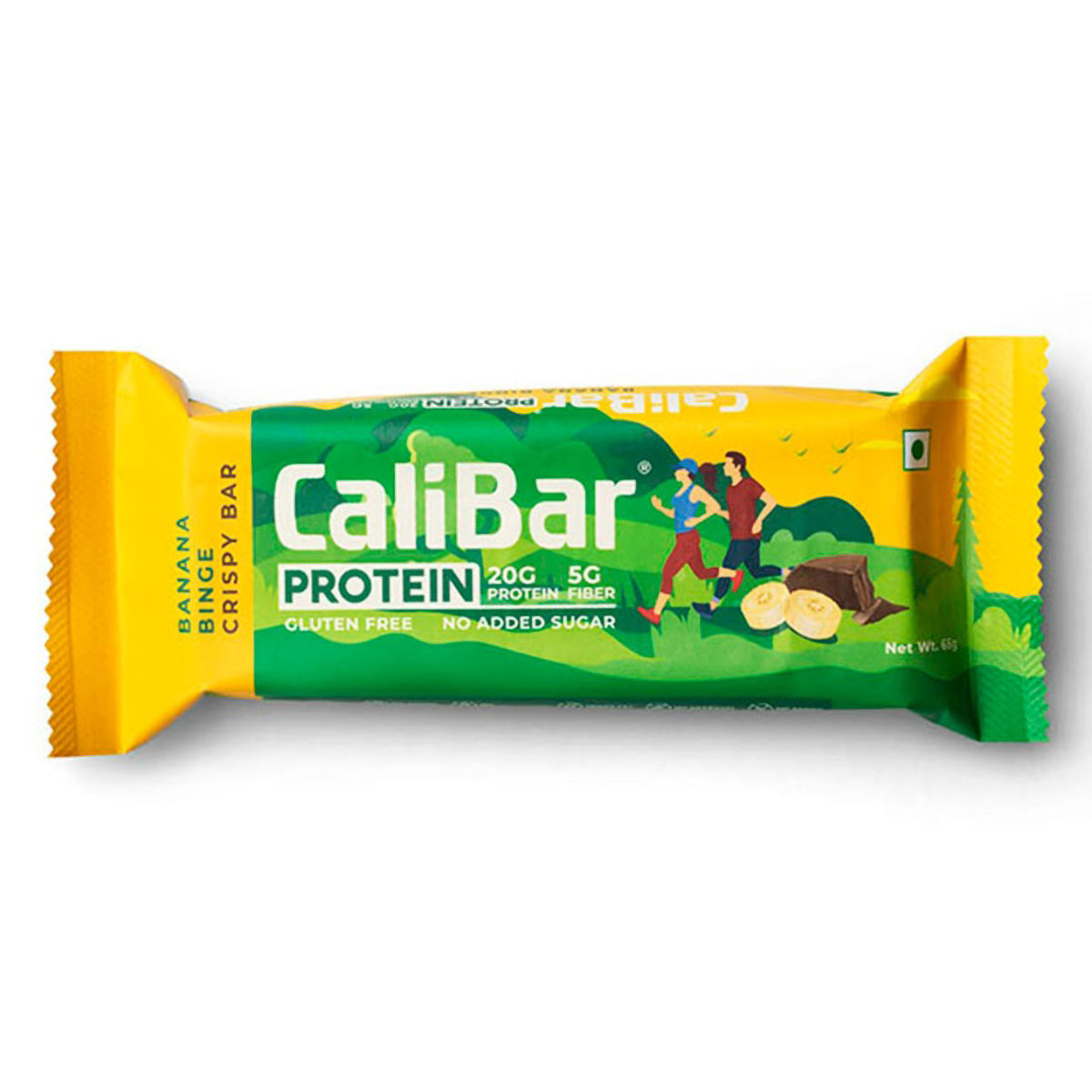 Buy Calibar Protein Banana Binge Crispy Bar, 65 gm Online