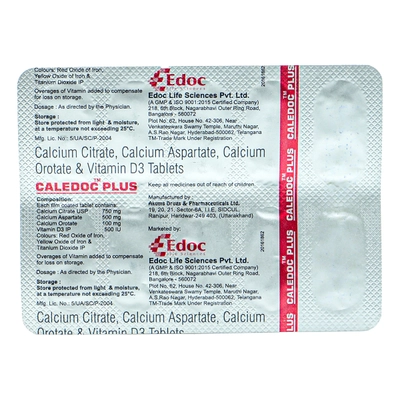 Caledoc Plus Tablet 10's, Pack of 10 TABLETS