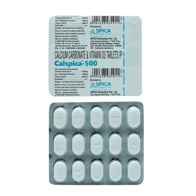 Calspica-500 Tablet 15's, Pack of 15 TabletS