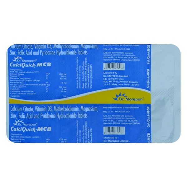 Calciquick MCB Tablet 10's