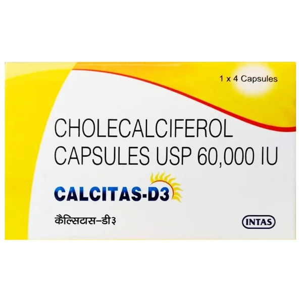 Calcitek D3, 4 Capsules, Pack of 1