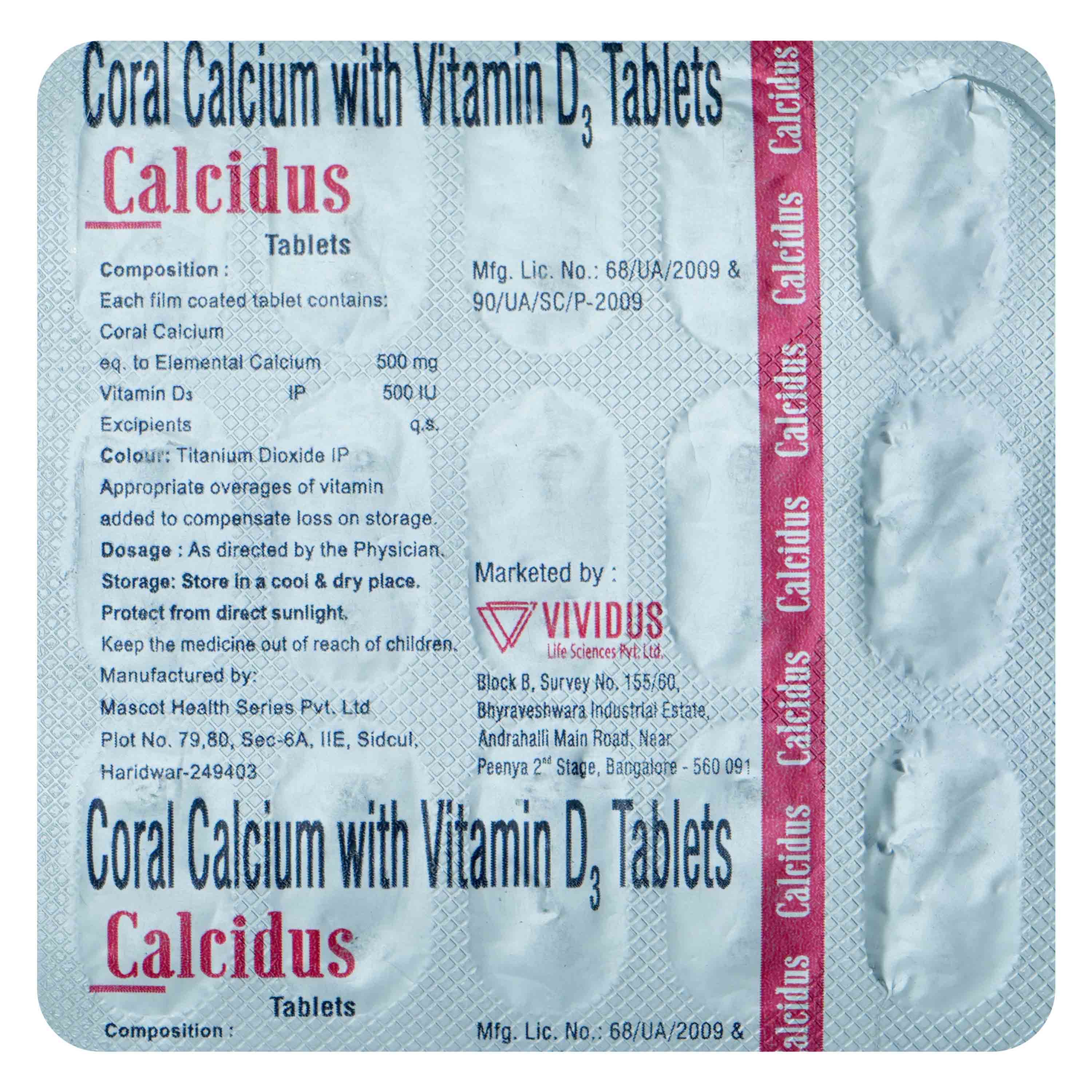 Calcidus Tablet 15's, Pack of 15 Calcidus Tablet 15's, Pack of 15