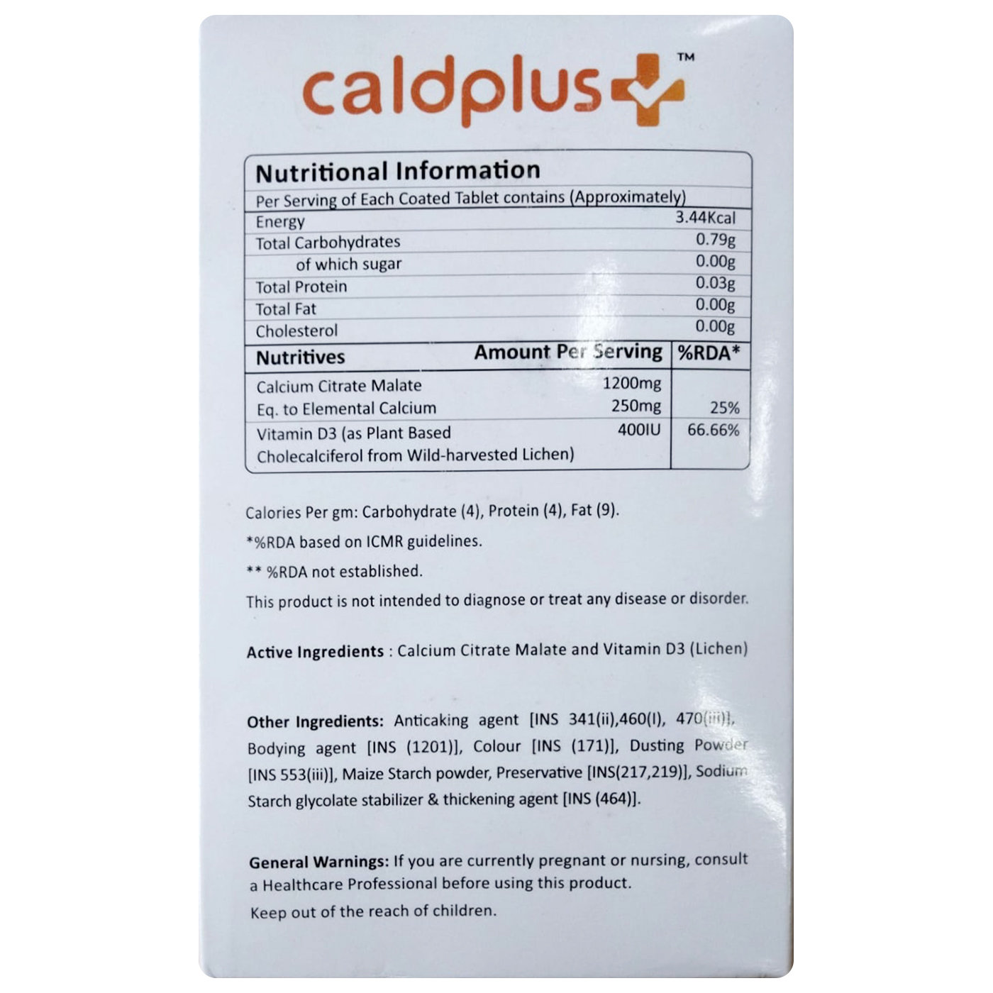 Caldplus+ Sugar Free Tablet 10's, Pack of 10 Caldplus+ Sugar Free Tablet 10's, Pack of 10