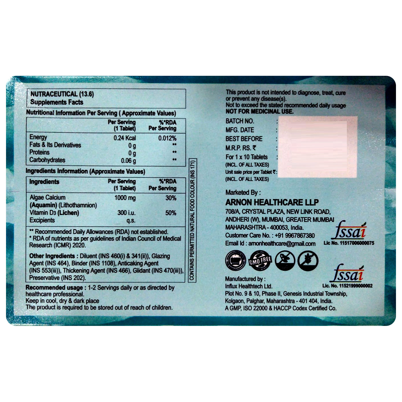 Calxive Tablet 10's, Pack of 10 Calxive Tablet 10's, Pack of 10