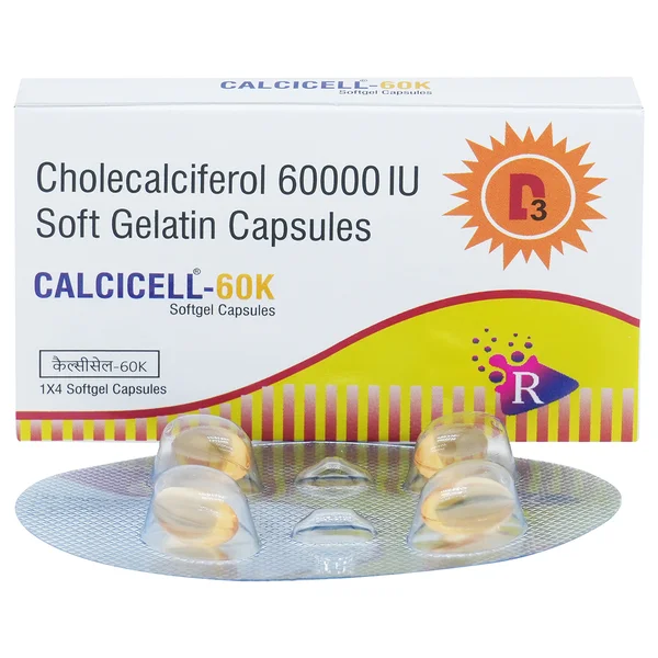 Calcicell-60K Softgel Capsule 4's