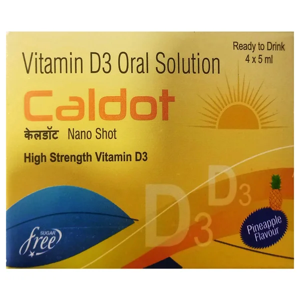 Caldot Nano Shot Sugar Free Pineapple Flavour Oral Solution 5 ml