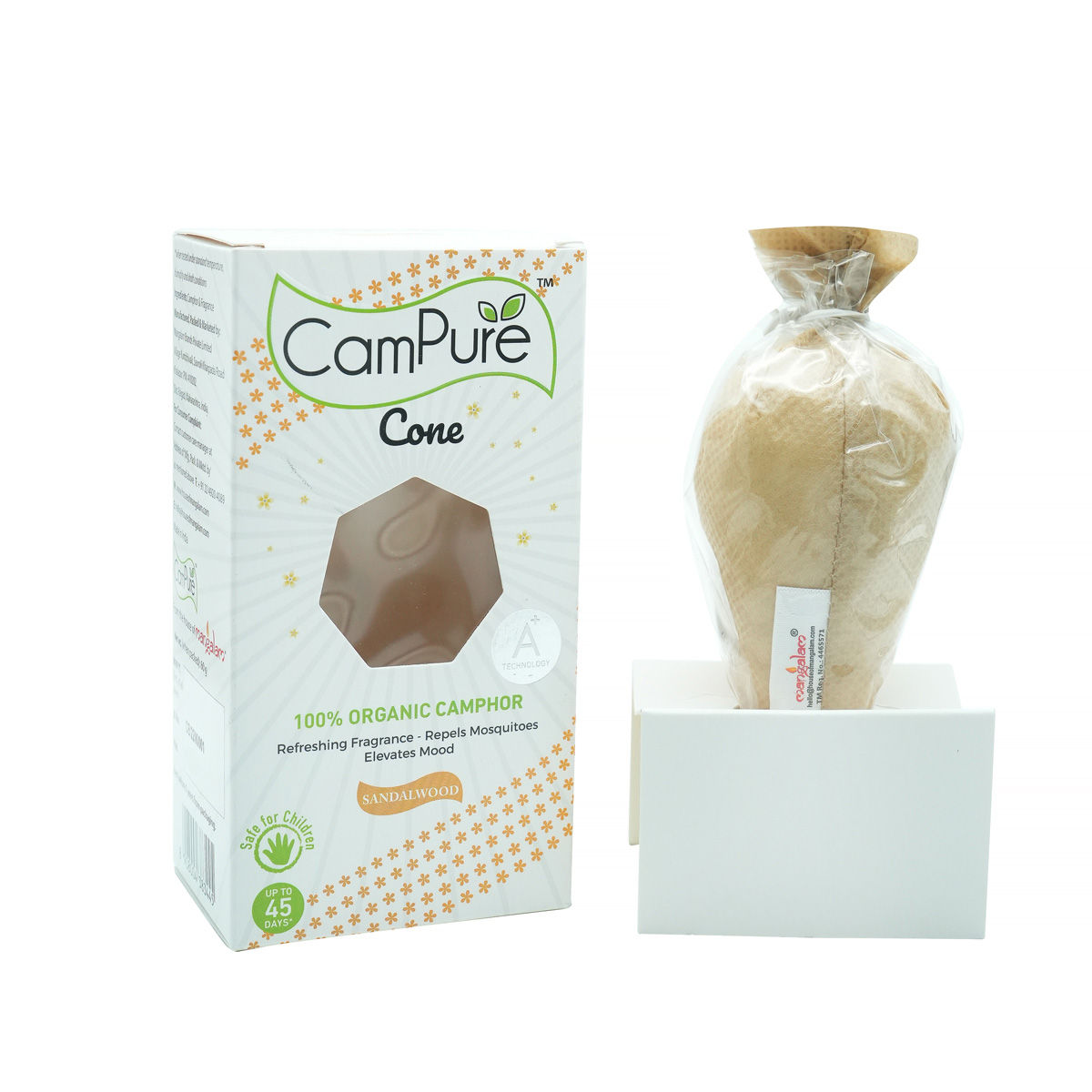 Buy Campure Cone 100% Organic Camphor Original,  60 gm Online