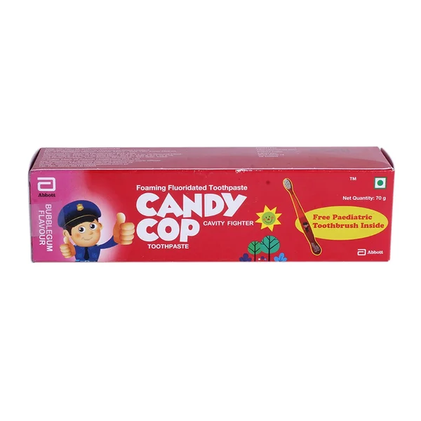 Candy Cop Bubblegum Flavour Toothpaste, 70 gm, Pack of 1