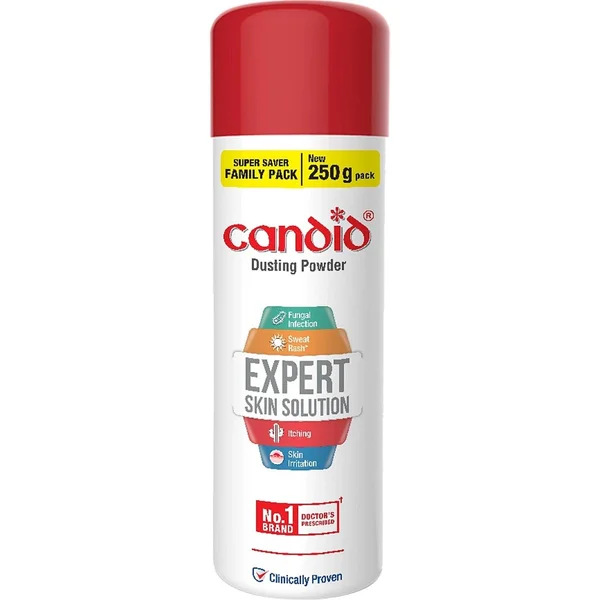 Candid Dusting Powder 250 gm | For Fungal Infections, Sweat Rashes, Irritation &amp; Itching, Pack of 1 DUSTING POWDER
