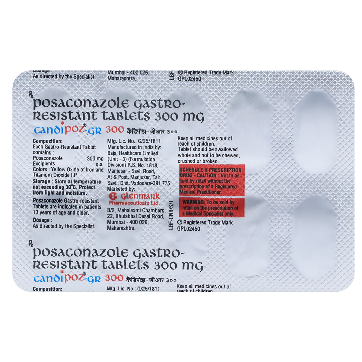 Candipoz-GR 300 Tablet 10's, Pack of 10 TABLETS Candipoz-GR 300 Tablet 10's, Pack of 10 TABLETS