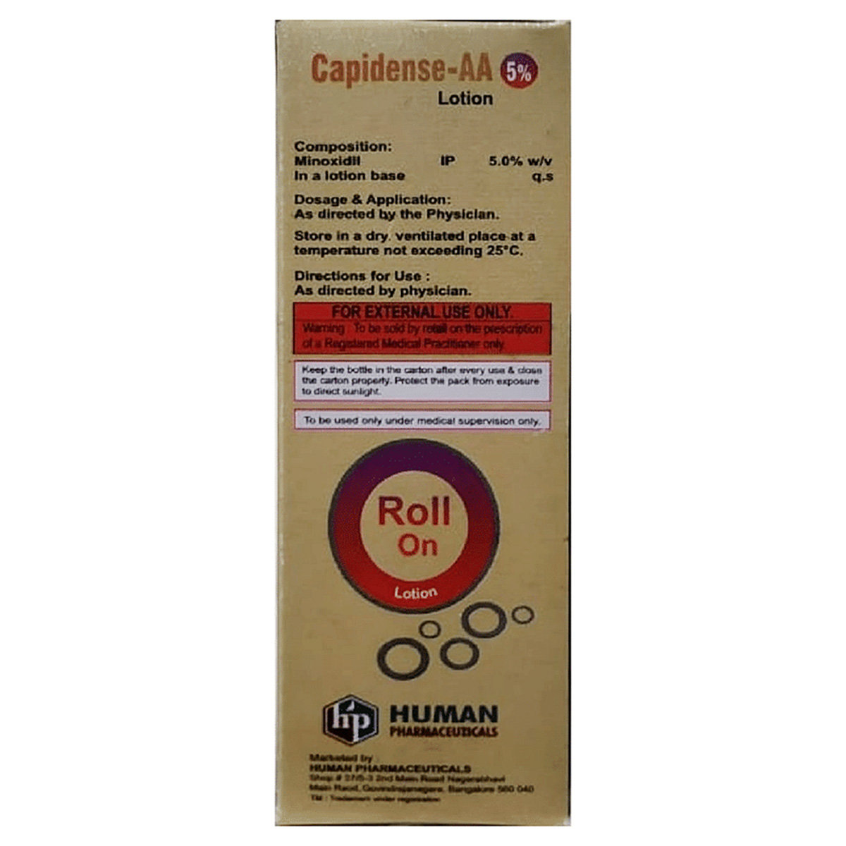 Capidense-AA 5% Roll On Lotion 20 ml, Pack of 1 ROLL-ON Capidense-AA 5% Roll On Lotion 20 ml, Pack of 1 ROLL-ON