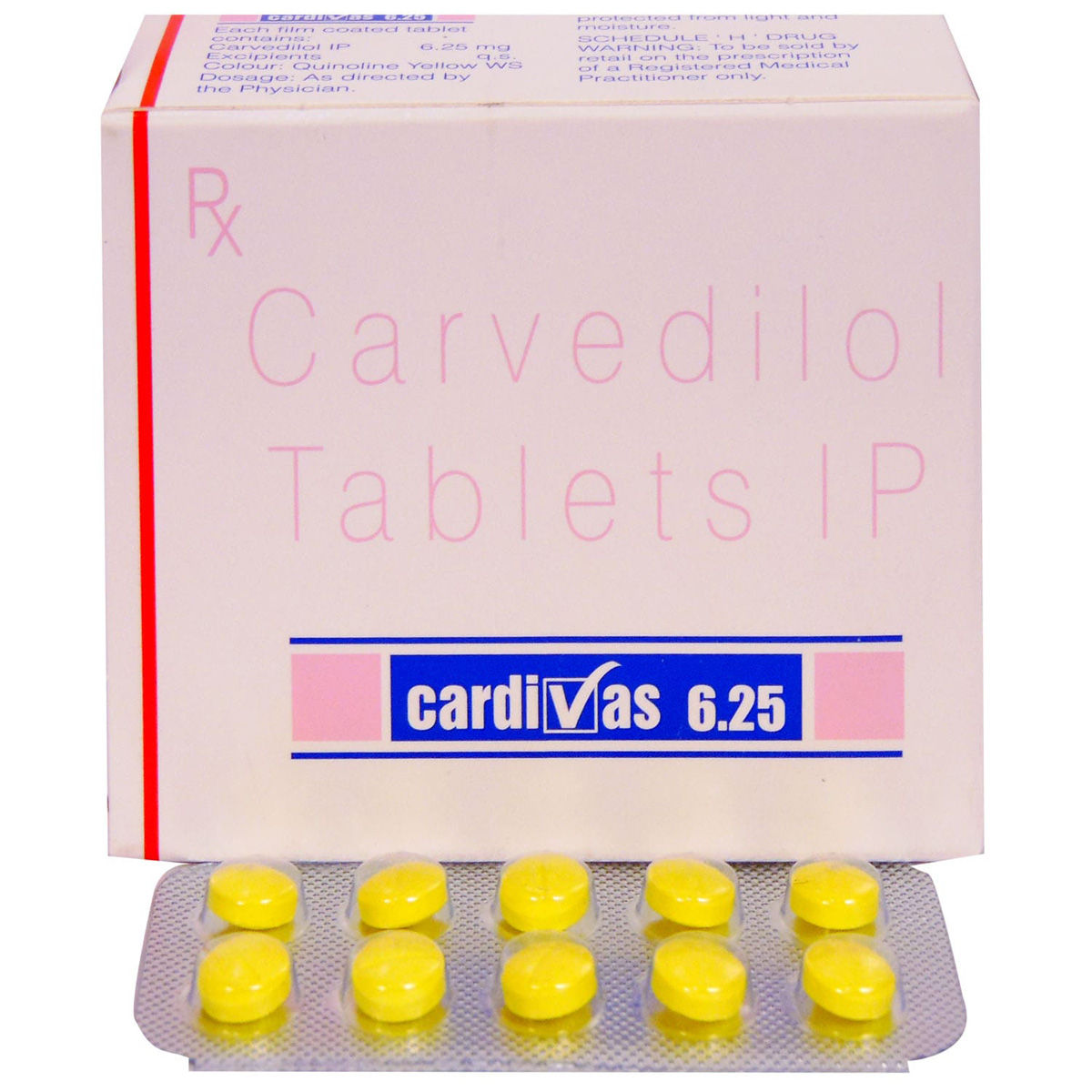Buy Cardivas 6.25 Tablet 10's Online