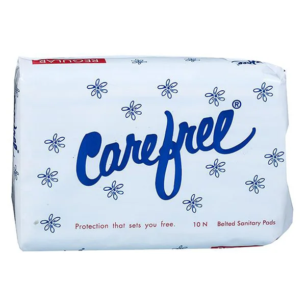 Carefree Sanitary Pads Regular, 10 Count, Pack of 1