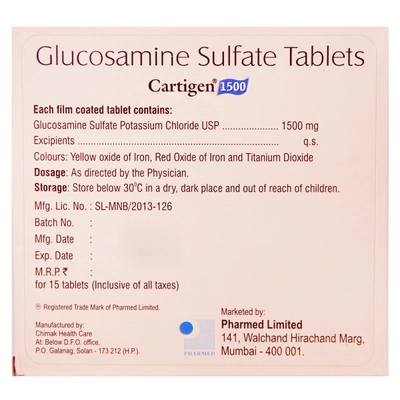 Cartigen 1500 Tablet 15's, Pack of 15 TABLETS