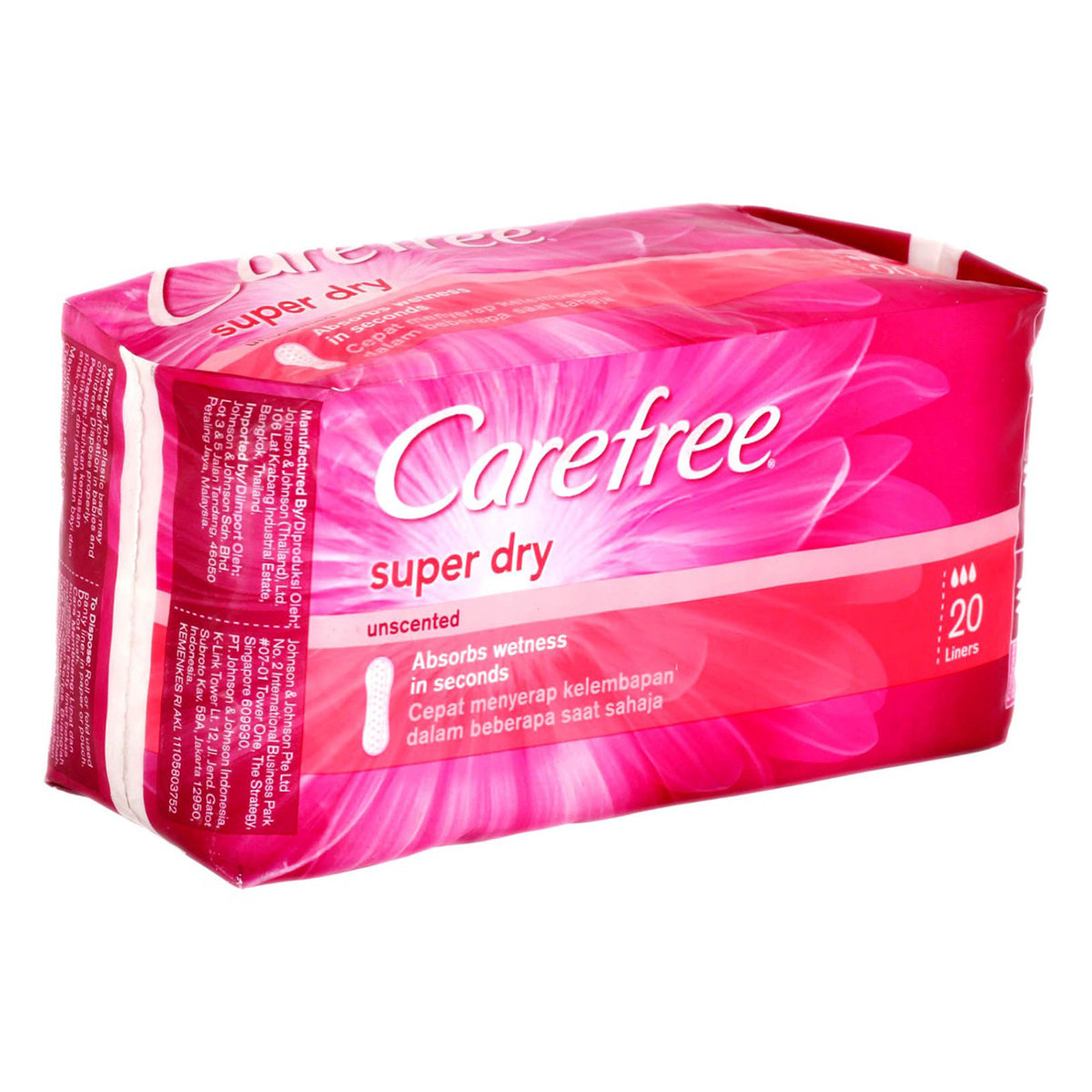 Carefree Super Dry Extra-Absorbent Liners, 20 Count, Pack of 1 Carefree Super Dry Extra-Absorbent Liners, 20 Count, Pack of 1