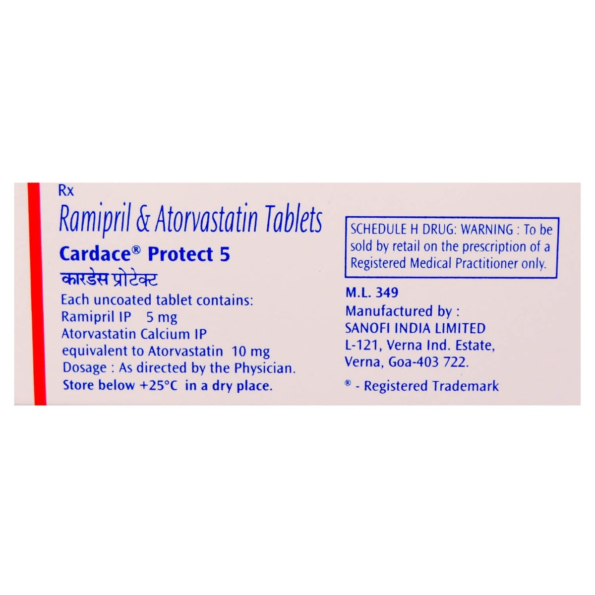 Cardace Protect 5 Tablet 10's, Pack of 10 TABLETS Cardace Protect 5 Tablet 10's, Pack of 10 TABLETS