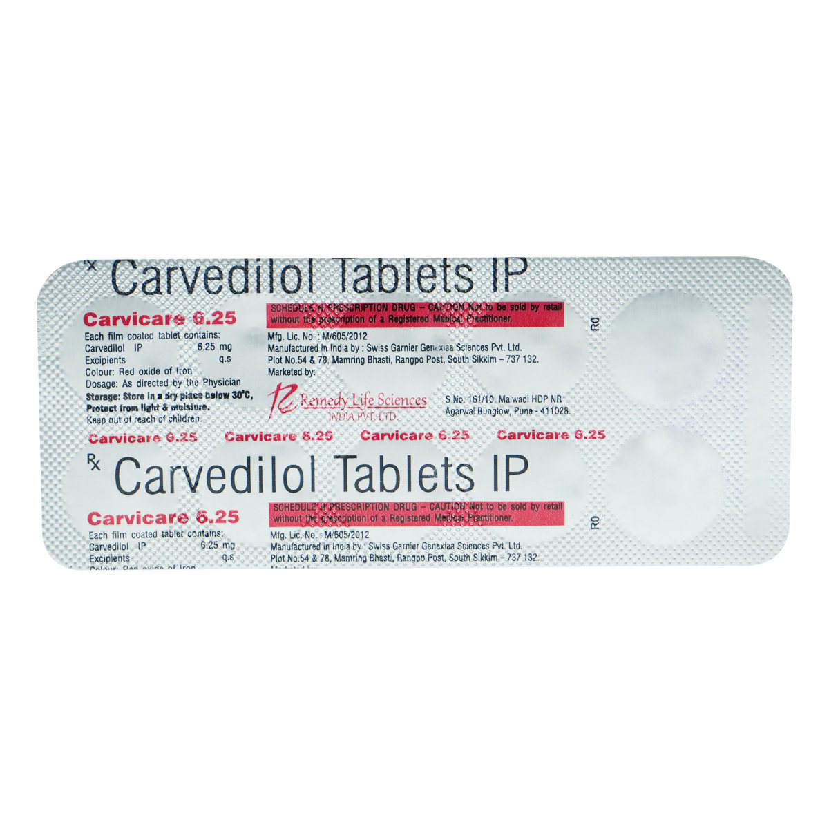 Carvicare 6.25 Tablet 10's, Pack of 10 TabletS Carvicare 6.25 Tablet 10's, Pack of 10 TabletS
