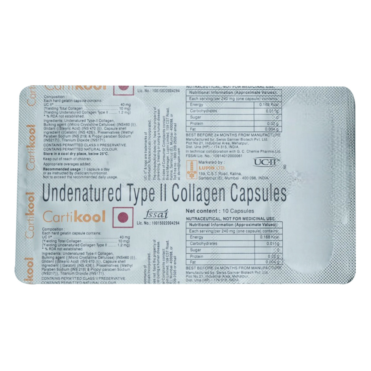Cartikool Capsule 10's, Pack of 10 Cartikool Capsule 10's, Pack of 10