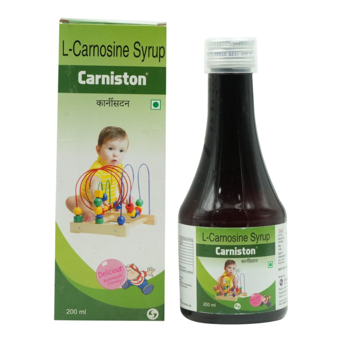 Carniston Bubblegum Flavour Syrup 200 ml, Pack of 1 Syrup Carniston Bubblegum Flavour Syrup 200 ml, Pack of 1 Syrup