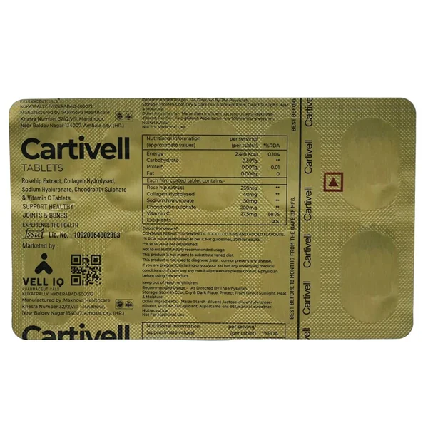 Cartivel Tablet 10's, Pack of 10 TabletS