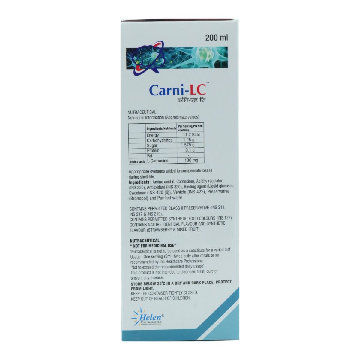 Carni-LC Syrup 200 ml, Pack of 1 SYRUP