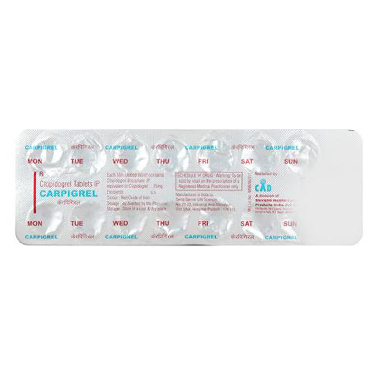 Carpigrel Tablet 14's, Pack of 14 Carpigrel Tablet 14's, Pack of 14