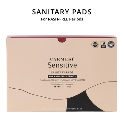 Carmesi Sensitive Sanitary Pads XXL, 30 Count, Pack of 1