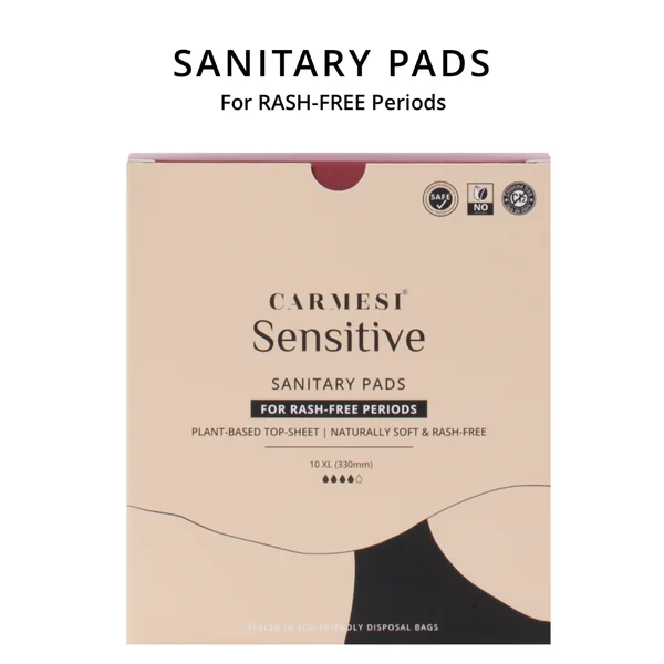 Carmesi Sensitive Sanitary Pads XL, 10 Count, Pack of 1