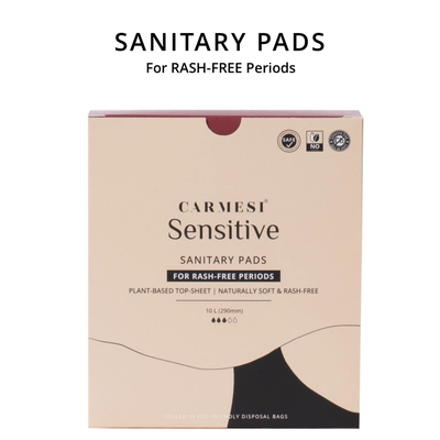 Carmesi Sensitive Sanitary Pads Large, 10 Count, Pack of 1