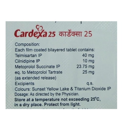 Cardexa 25 Tablet 10's, Pack of 10 TABLETS