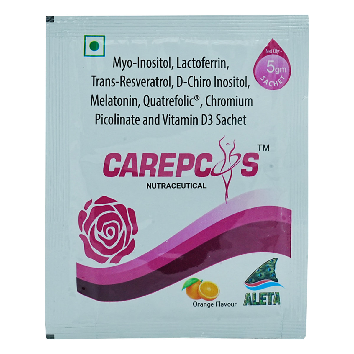 Carepcos Orange Flavour Sachet 5 gm, Pack of 1 Carepcos Orange Flavour Sachet 5 gm, Pack of 1