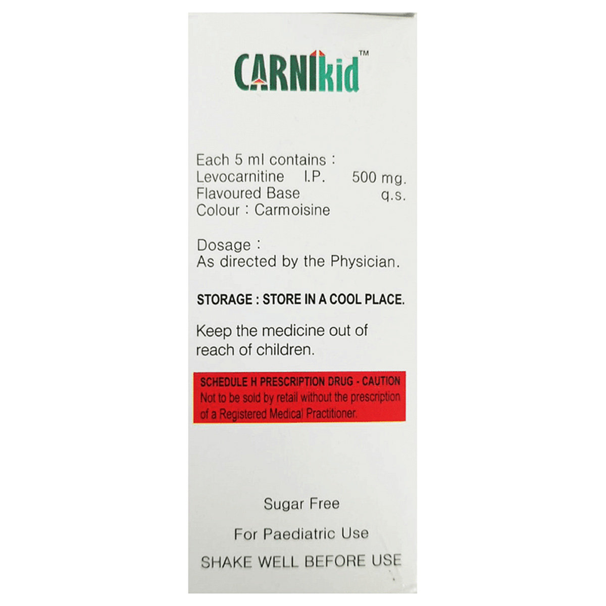 Carnikid Sugar Free Oral Solution 100 ml, Pack of 1 Solution Carnikid Sugar Free Oral Solution 100 ml, Pack of 1 Solution
