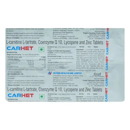 Carhet Tablet 10's