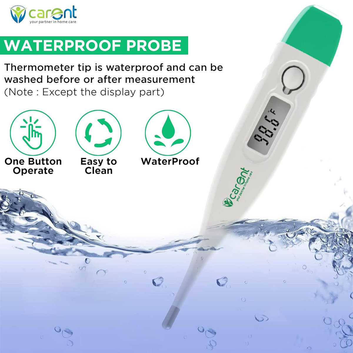 Carent Digital Thermometer New EHS-DT03, 1 Count, Pack of 1 Carent Digital Thermometer New EHS-DT03, 1 Count, Pack of 1