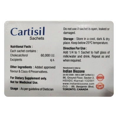 Cartisil S/F Sachet 1G, Pack of 1 POWDER