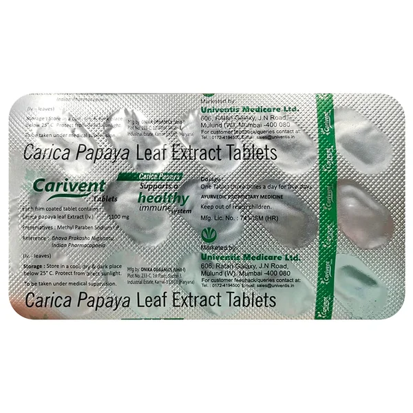 Carivent, 15 Tablets