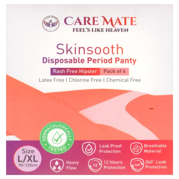 Caremate Skinsooth Disposable Period Panty L-XL, 4 Count
