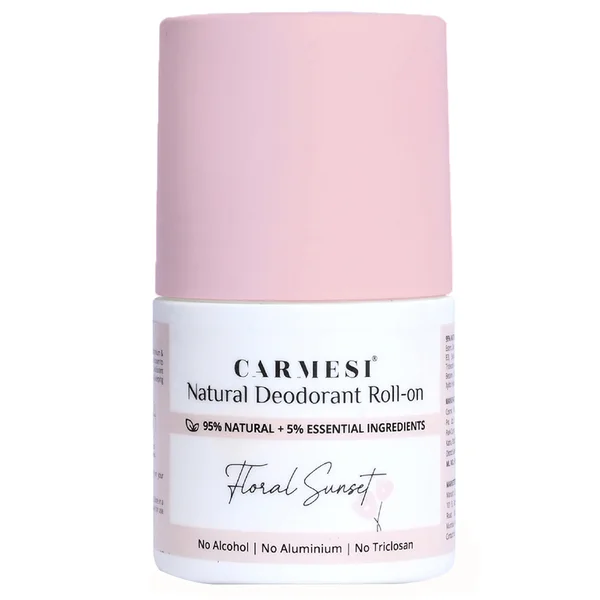 Carmesi Natural Deodorant Floral Sunset Roll-On, 50 ml