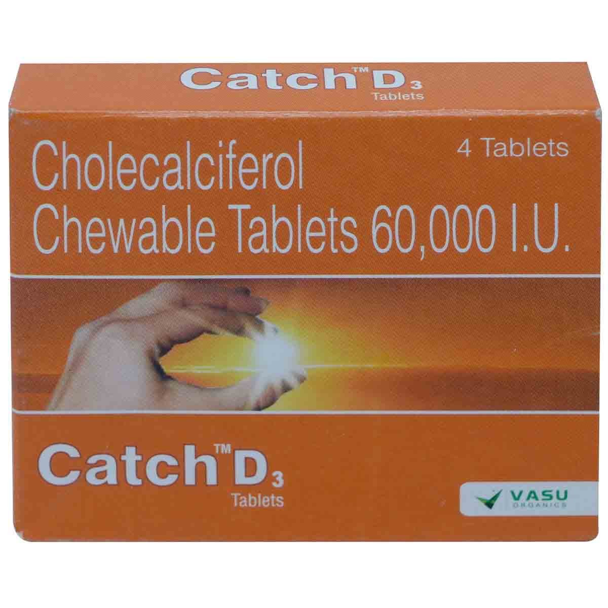 Catch D3 60K Chewable Tablet 4's, Pack of 4 TABLETS Catch D3 60K Chewable Tablet 4's, Pack of 4 TABLETS