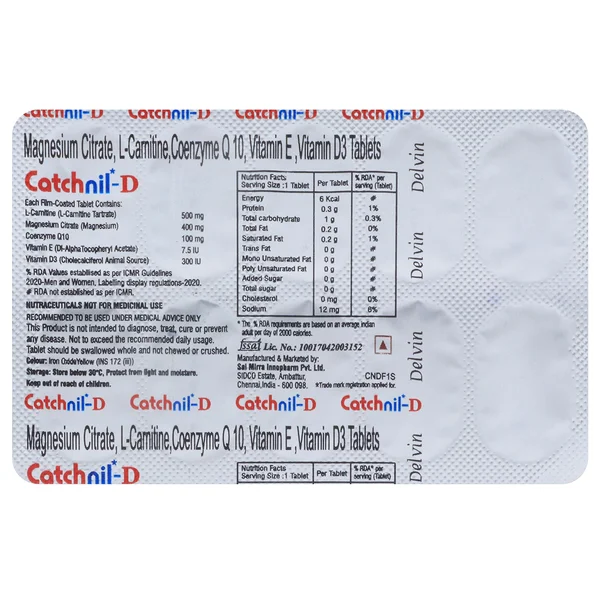 Catchnil-D Tablet 10's, Pack of 10