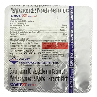 Cavit-XT Tablet 15's, Pack of 15 TABLETS